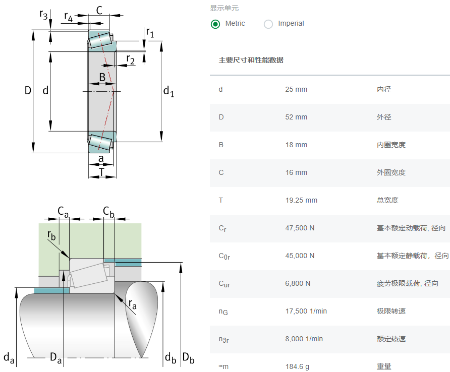 32205-XL軸承數(shù)據(jù)