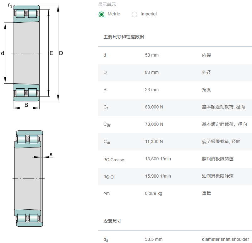 NN3010.AS.K.M.SP軸承數據