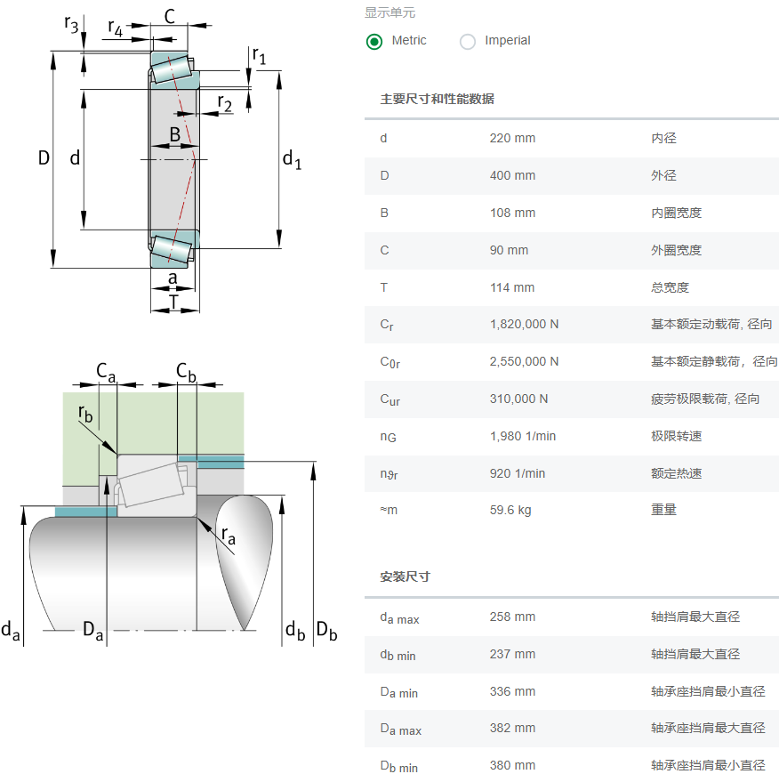 32244-XL軸承數(shù)據